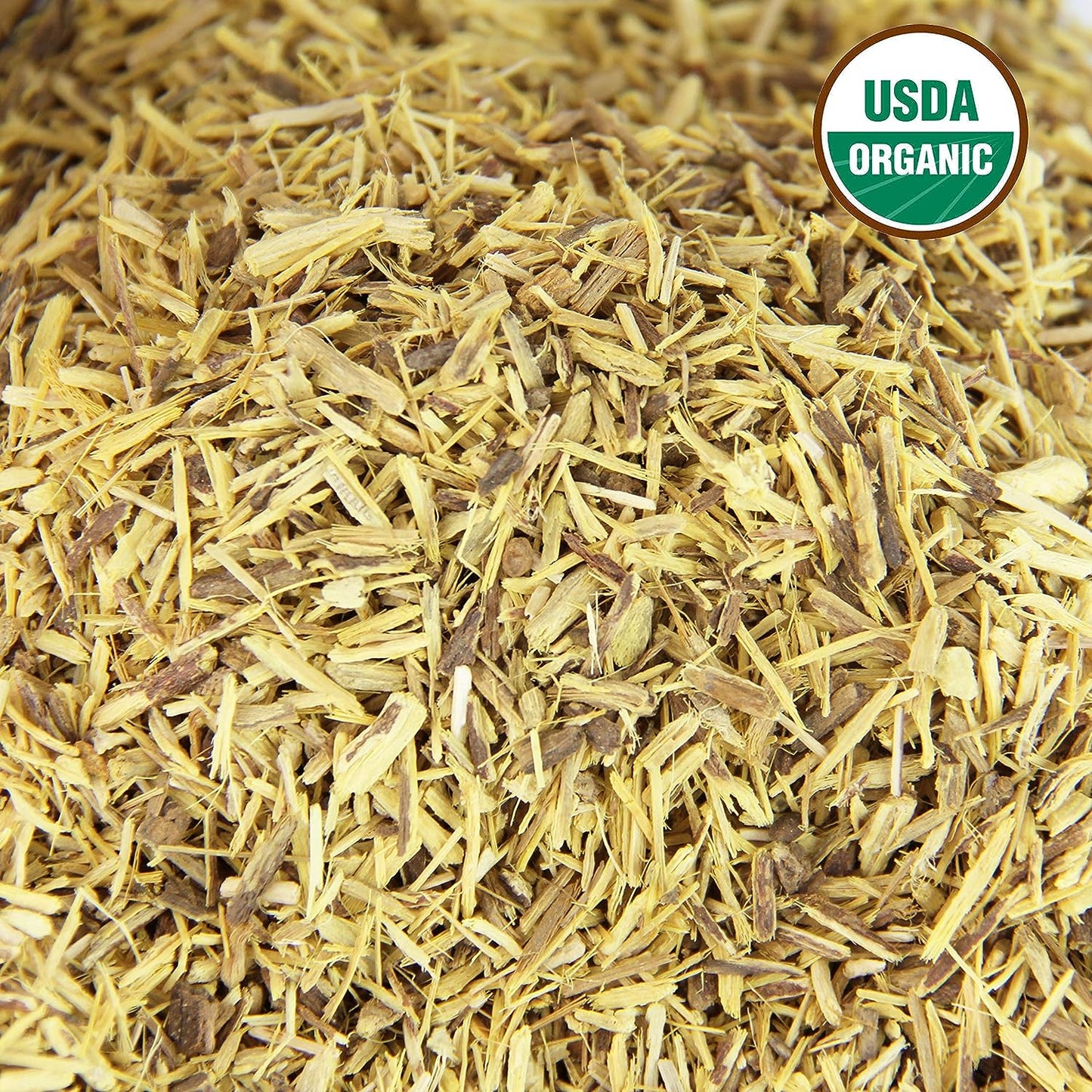 Licorice Root Tea 1LB (16Oz) 100% CERTIFIED Organic Licorice Root Cut and Sifted (Glycyrrhiza Glabra), in 1 Lbs. Bulk Resealable Kraft BPA Free Bags from U.S. Wellness Naturals