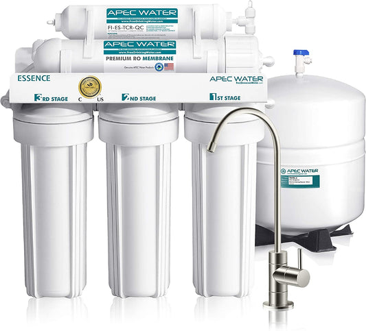 ROES-50 Essence Series Top Tier 5-Stage Certified Ultra Safe Reverse Osmosis Drinking Water Filter System, 50 GPD