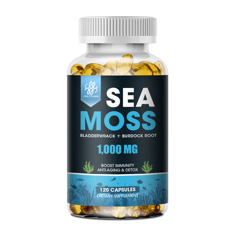 Organic Sea Moss Gummies - 100% Pure Irish Sea Moss Bladderwrack Burdock Root