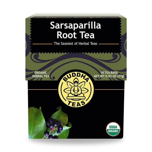 Organic Sarsaparilla Root Tea - OU Kosher, USDA Organic, CCOF Organic, 18 Bleach-Free Tea Bags