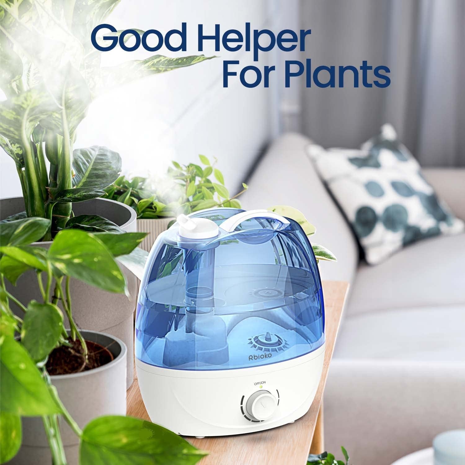 ® 2.6L Cool Mist Humidifiers for Bedroom Whisper Quiet, Ultrasonic Vaporizer for Baby & Nursery, Indoor Plants & Whole House -Adjustable 360 Rotation Nozzle, Easy to Clean, Auto-Shut Off