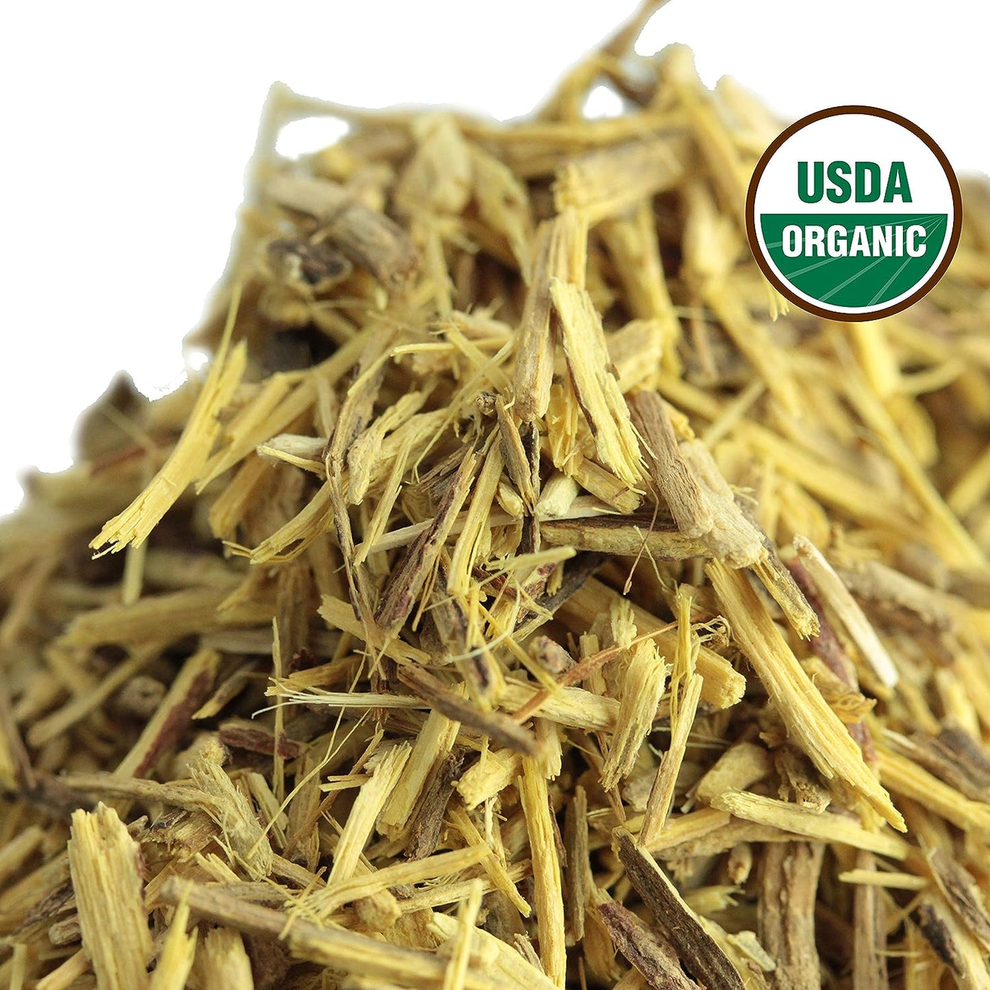 Licorice Root Tea 1LB (16Oz) 100% CERTIFIED Organic Licorice Root Cut and Sifted (Glycyrrhiza Glabra), in 1 Lbs. Bulk Resealable Kraft BPA Free Bags from U.S. Wellness Naturals