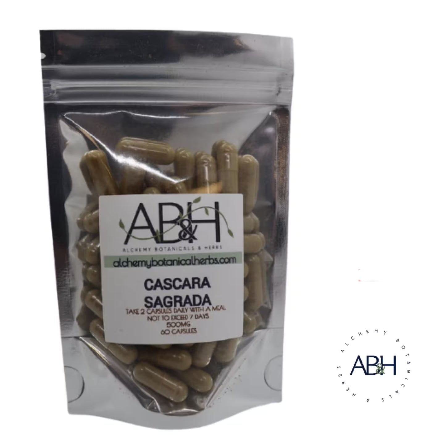 Organic Natural Cascara Sagrada Bark Powder Capsules