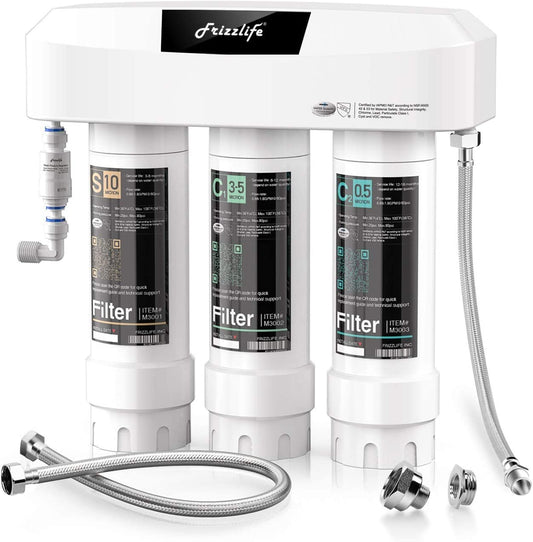 under Sink Water Filter System SK99-NEW, Direct Connect, NSF/ANSI 53&42 Certified to Remove Lead, Chlorine, Odor & Bad Taste- 0.5 Micron, Quick Change, USA Tech Support