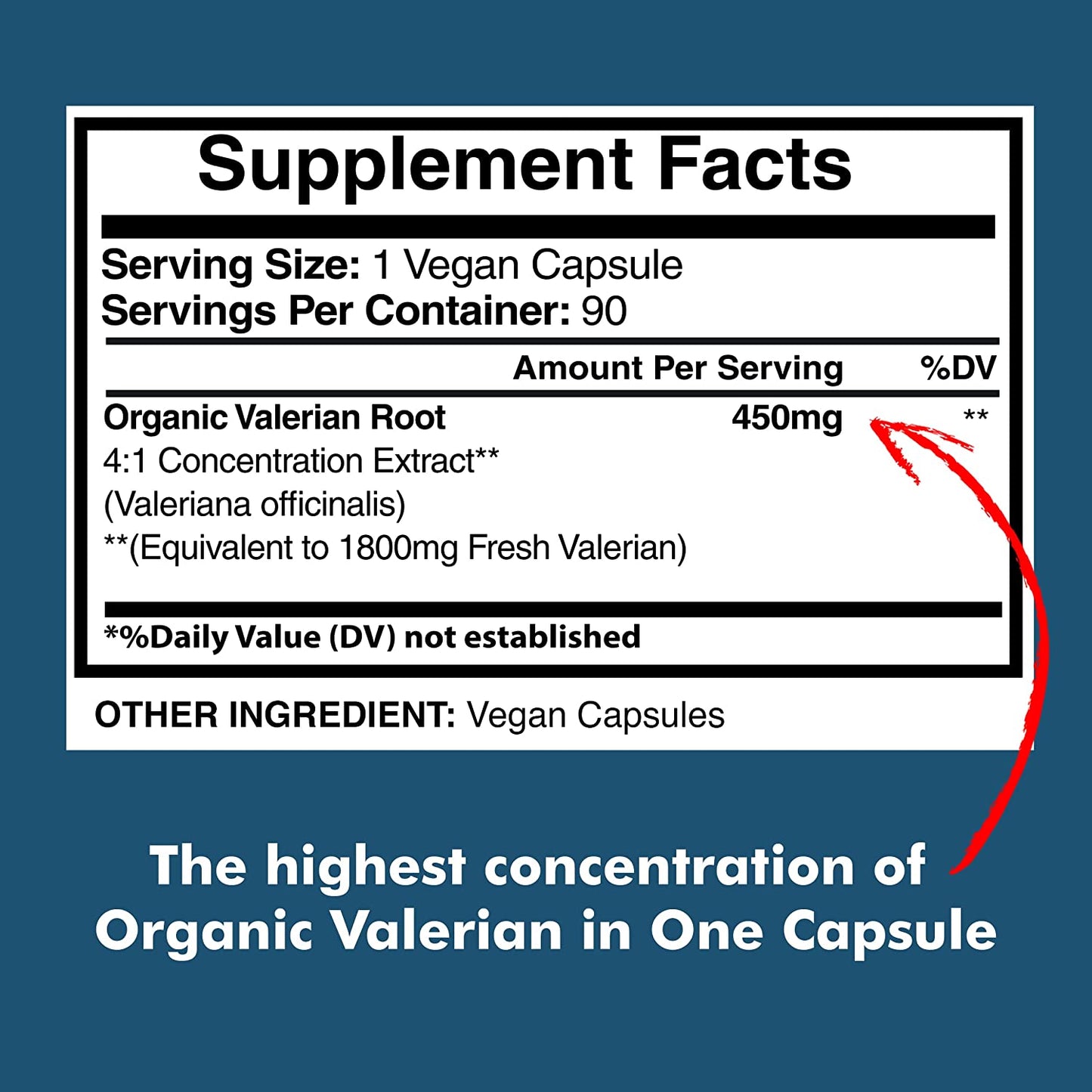 Valerian Root Capsules Organic 1800Mg, Valerian Root, Valerian, Organic Valerian Root, Organic Valerian Root Capsules for Relaxation, Calm and Sleep Health,90 Veggie Capsules, 3 Month Supply