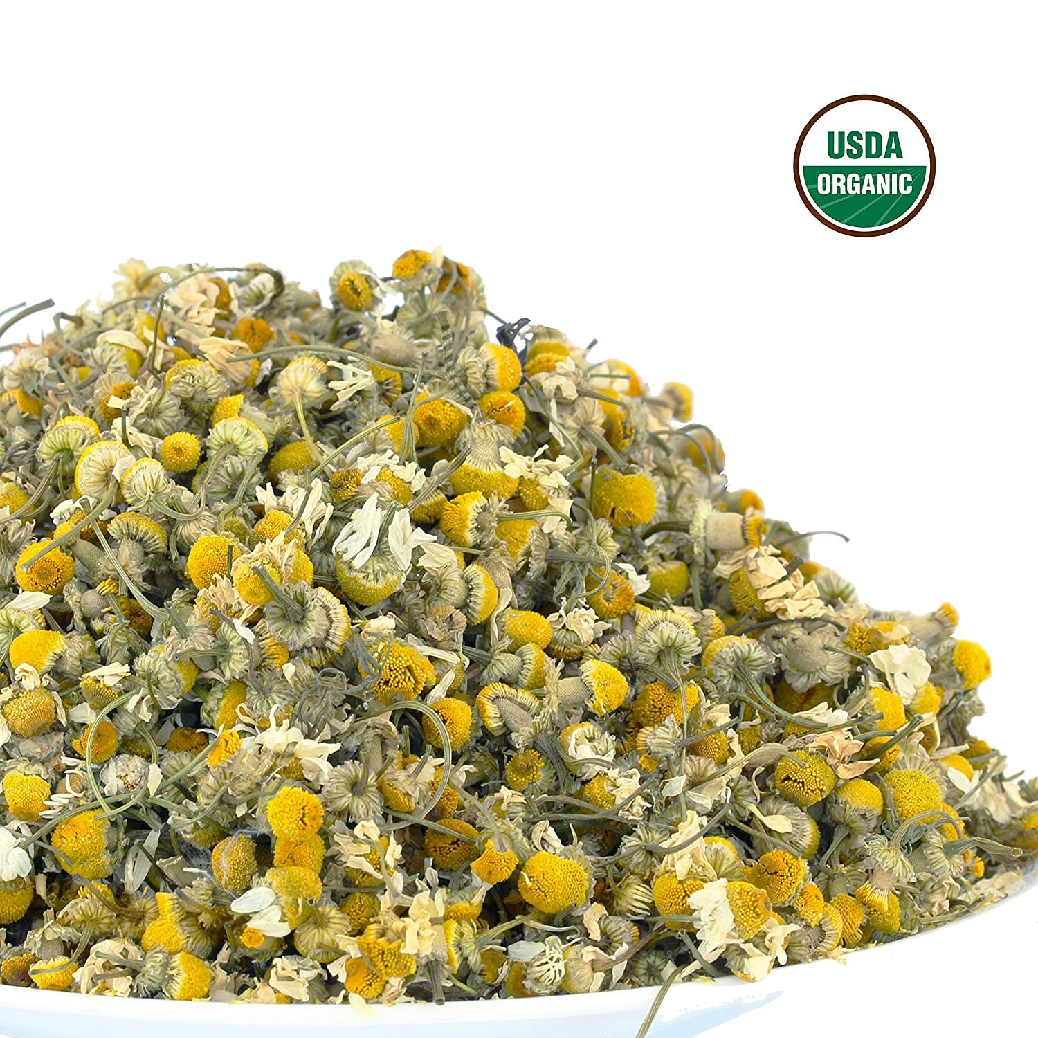 Chamomile Tea 1LB (16Oz) 100% CERTIFIED Organic (USDA Seal) Chamomile Flowers Herbal Tea (Matricaria Chamomilla) in 1 Lb Bulk Kraft BPA Free Resealable Bags from U.S. Wellness