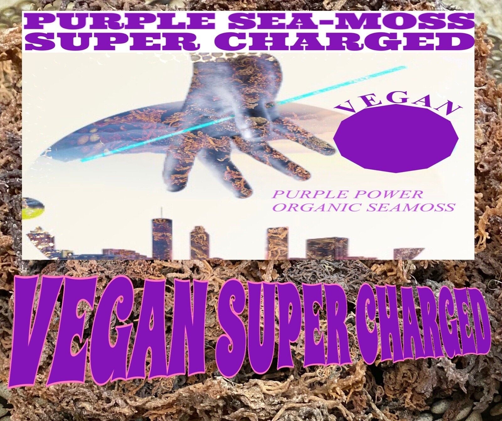 PURPLE SEA MOSS, 8Oz. ORGANIC STRAIGHT from the OCEAN.🔥BUY 2 GET 1 FREE