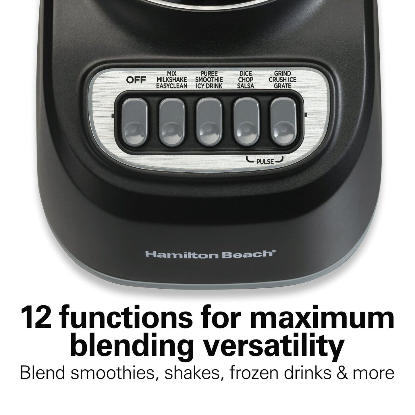 Hamilton Beach Smoothie Blender, 48 Oz. Jar, 12 Blending Functions, Black, 50180