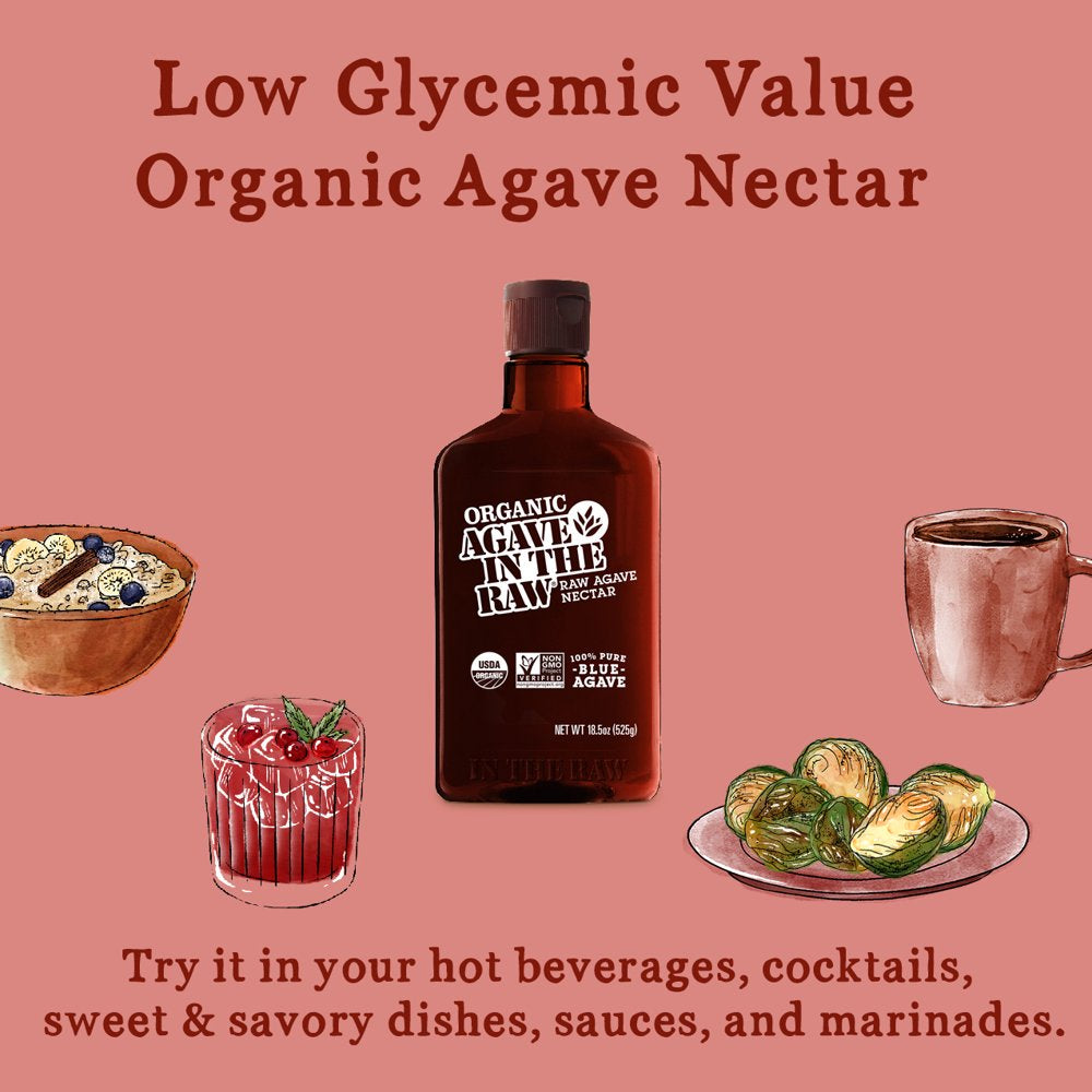 Agave in the Raw Organic Agave Nectar, Honey Substitute 18.5 Oz