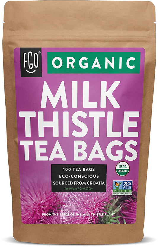 Organic Milk Thistle Tea, Eco-Conscious Tea Bags, 100 Count