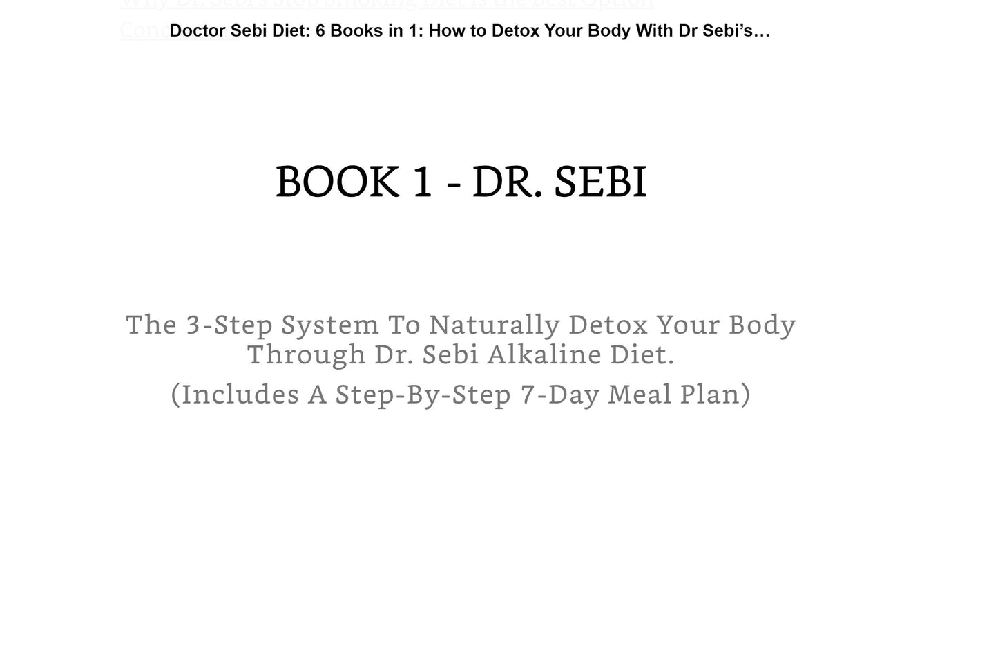 Dr Sebi Diet 6 Books in 1, How to Detox Your Body, Alkaline Diet, Natural Cancer Cures, Natural Treatments, Herbal Remedies, Breast Cancer